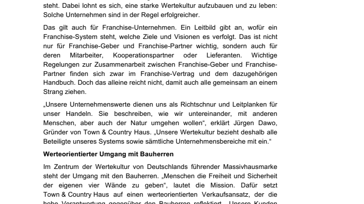 Gelebte Partnerschaft im Franchise