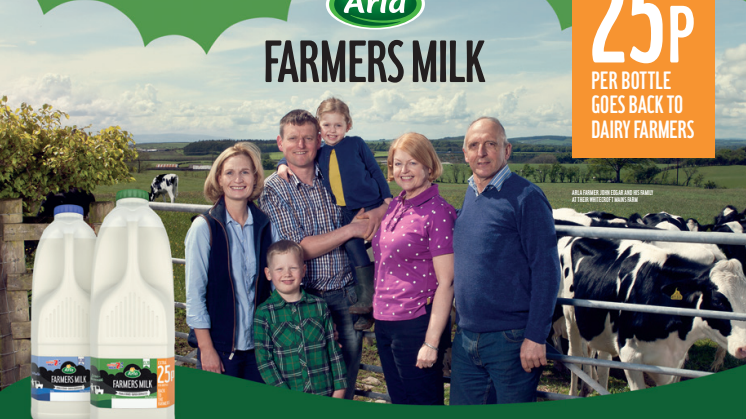 Arla Foods launches milk where additional 25p of retail price is paid to its cooperative dairy farmers