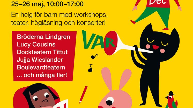 Junibacken arrangerar bilderboksfestival 25 – 26 maj i Lilla Galärvarvsparken