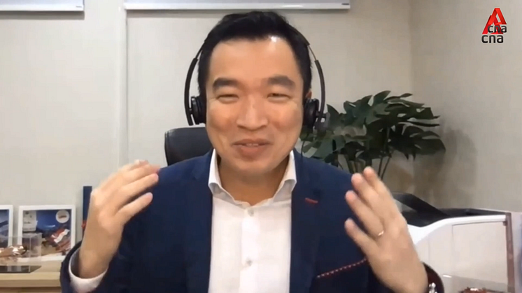 Screenshot from CNA interview