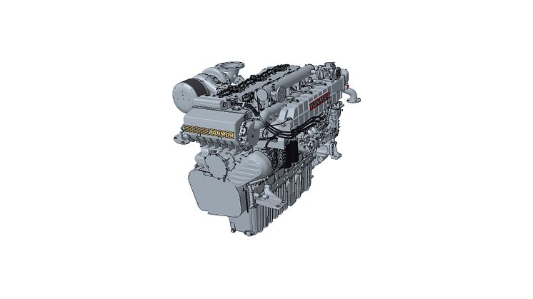 Pilot-ignition 6-cylinder hydrogen engine.
