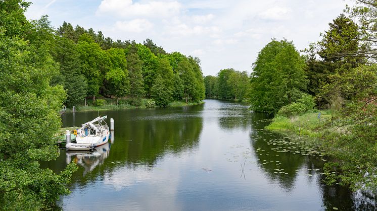 Der Finowkanal ist mit seiner Urwüchsigkeit ein ganz besonderes Ausflugsziel für Wassertouristen in der Brandenburgischen Seenplatte. Foto: TMB-Fotoarchiv/Steffen Lehmann. 