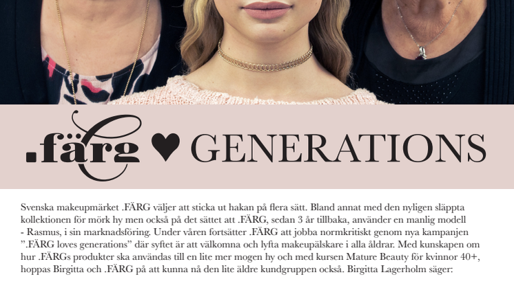 .FÄRG loves generations - kampanj för mature beauty