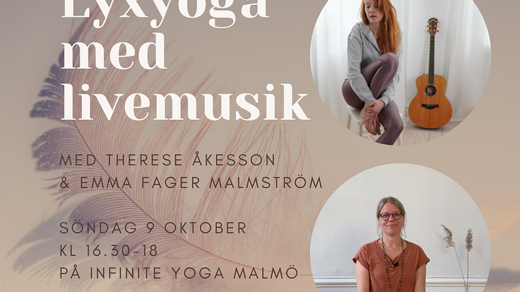 Flyer Lyxyoga med livemusik