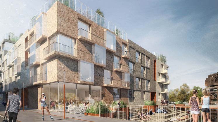 Magnolia Bostad AB med Link Arkitektur AB och Batteríið Architects Ltd