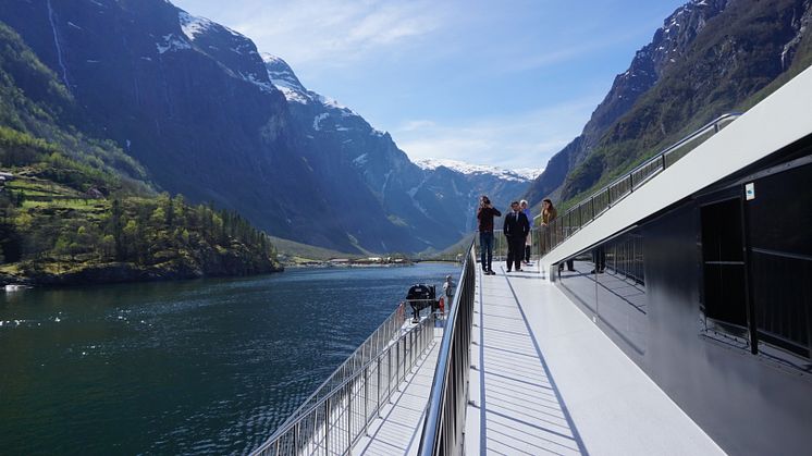 "Future of The Fjords" på veg frå Gudvangen mot Flåm. 