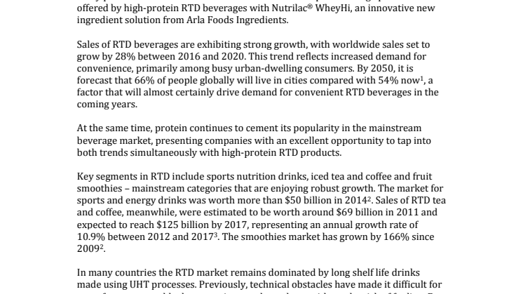 Press release – New WheyHi boosts protein’s potential in the booming RTD beverage category