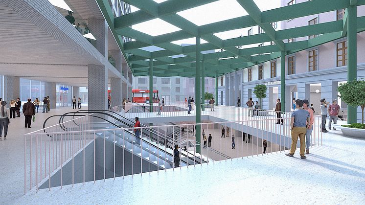 Slik kan fremtidig stasjonsområde på Majorstuen se ut. 