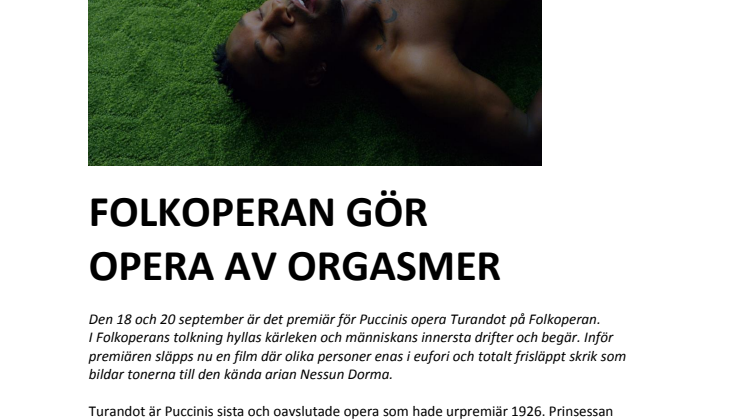 Folkoperan gör opera av orgasmer