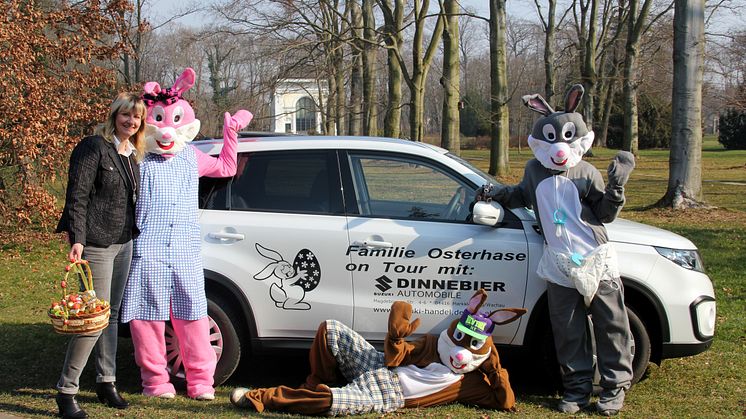 Osterhasen im Bärenherz: Autohaus Dinnebier überrascht Kinder im Hospiz