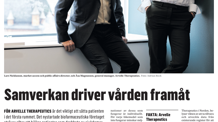 Om Arvelle Therapeutics i SvD