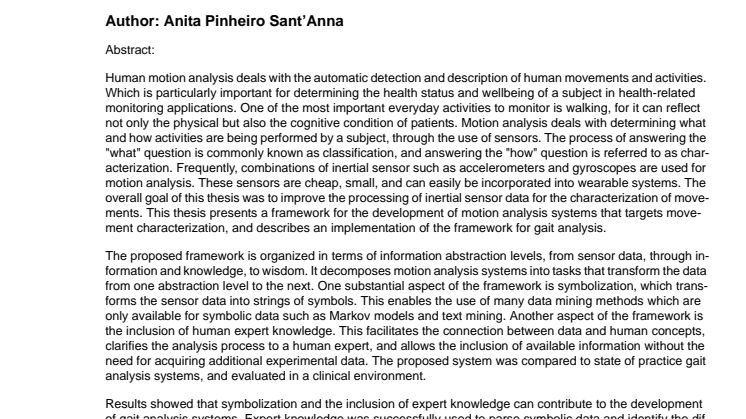 Abstract till Anita Pinheiro Sant'Annas doktorsavhandling 