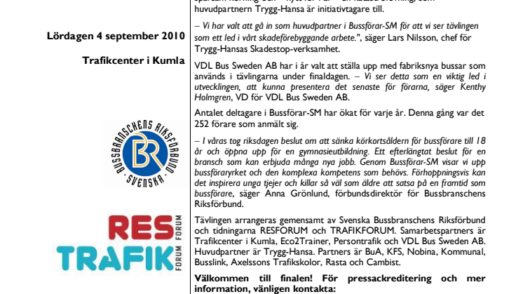 Final i Bussförar-SM 2010