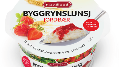 Fjordland byggrynslunsj med jordbær