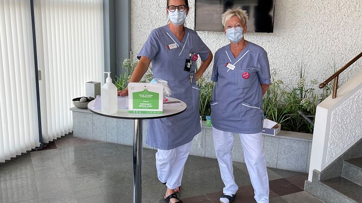 Enhetschef Sandra Warmark och vårdcentralschef Anna-Lisa Östergaard.