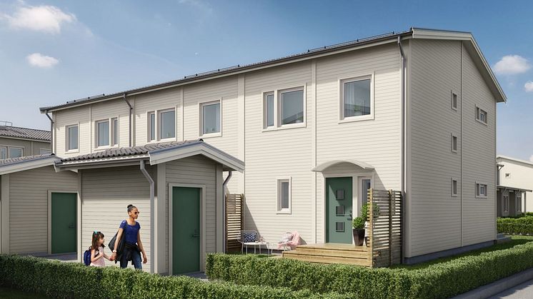 Brf Bullerbyn - 3D-bild av framsidan 