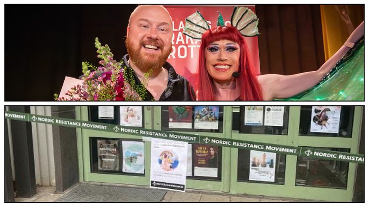 Dragshowmusikal för barn utsatt för nazistattentat i Jönköping idag - men inget stoppar Bland drakar och dragqueens!