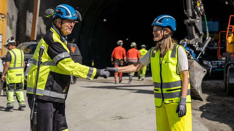 Østensjøbanen, Per Magne Mathisen og Sirin Stav. Foto: Sporveien /Stian Olsson