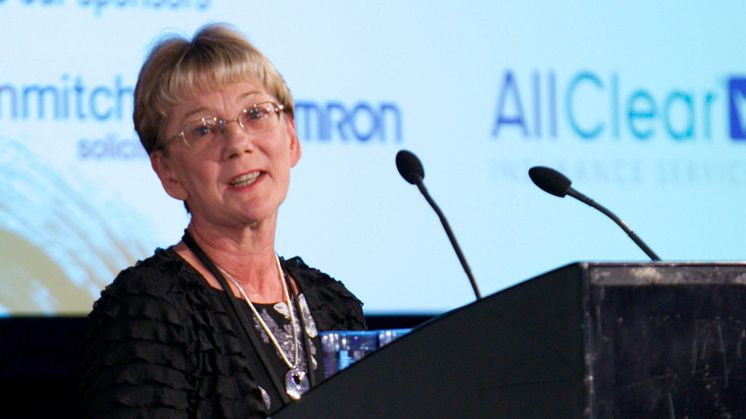 Lori addressing the UK Stroke Club Conference 