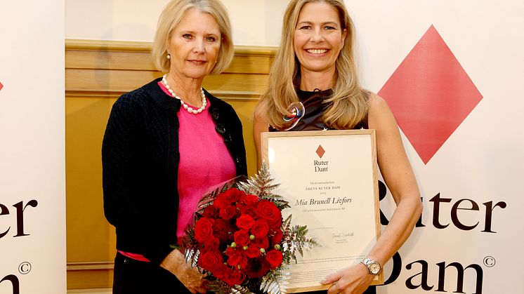 Mia Brunell Livfors blir årets Ruter Dam 2015