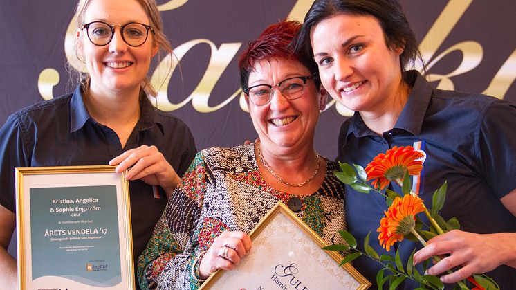 Gulf blev utsedd till Årets butik i Härnösand. Angelica, Kristina och Sophie Engström var även nominerade till Årets Vendela.