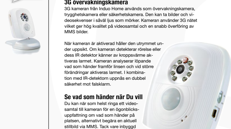 3G kamera från Induo Home
