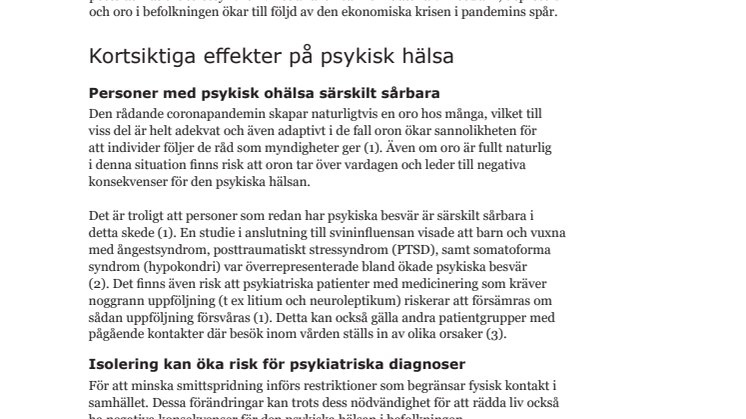 Vården rustar för att ta hand om en ökad psykisk ohälsa 