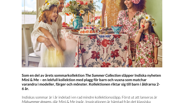 Indiska lanserar sommarkollektion med nyheten Mini & Me