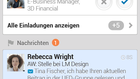 Screenshot LinkedIn Android Inbox