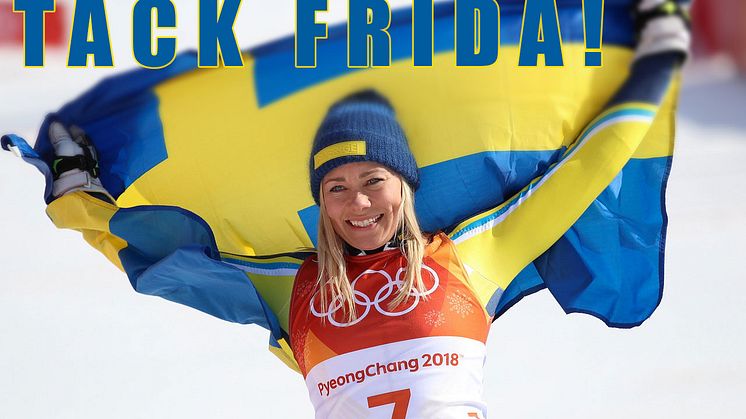 Frida Hansdotter vinnare av OS-guld i slalom 2018. Foto Bildbyrån