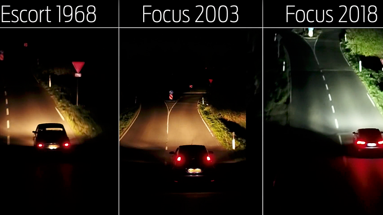 Ford Focus adaptiva ljussystem läser av vägen för att avgöra var strålkastarna ska lysa upp.