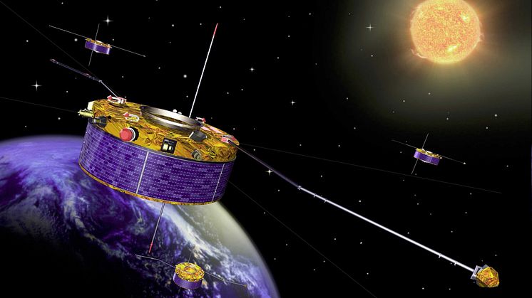 Solvinden tränger igenom jordens magnetfält