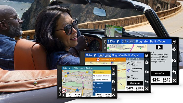 Die neuen Garmin DriveSmart Navis 66, 76 und 86 überzeugen mit übersichtlichen Displays in 6, 7 und 8 Zoll.