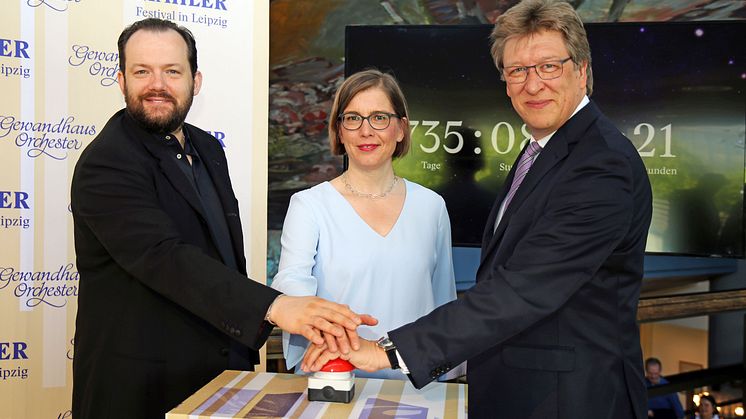 Start des Vorverkaufs für das Mahler-Festival 2021: Andris Nelsons, Dr. Skadi Jennicke und Prof. Andreas Schulz - Foto: Andreas Schmidt 