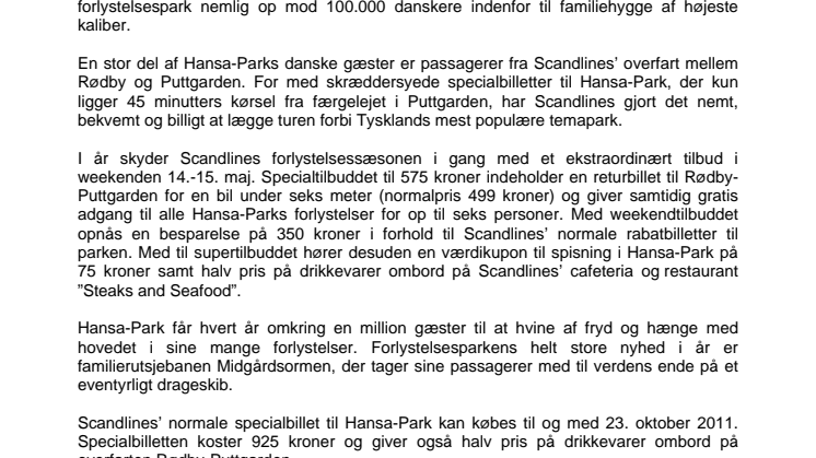 Scandlines giver gratis sug i maven