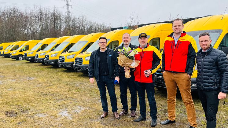 Via Biler Aarhus står for koordineringen, planlægningen og udleveringen af de mange varebiler til DHL.