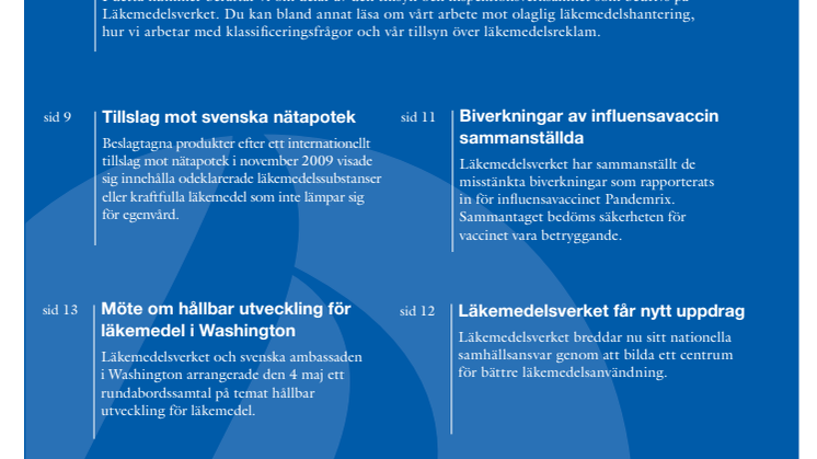 Information från Läkemedelsverket #4 2010