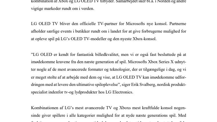 LG OLED TV og Xbox Series X lancerer næste generation indenfor konsoloplevelser