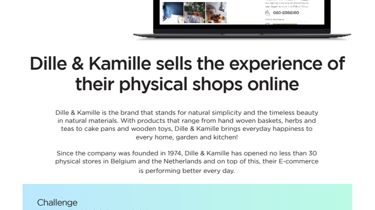 Dille & Kamille sells the experience of their physical shops online