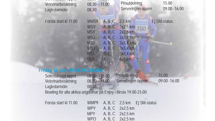Program Draghunds_SM Sundsvall 2010