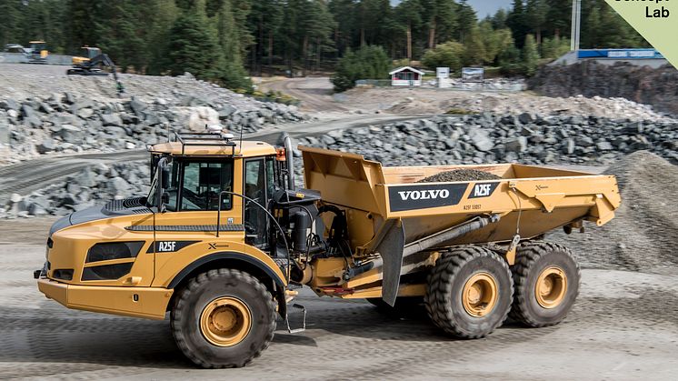Självgående dumper Volvo A25F - autonom maskinprototyp