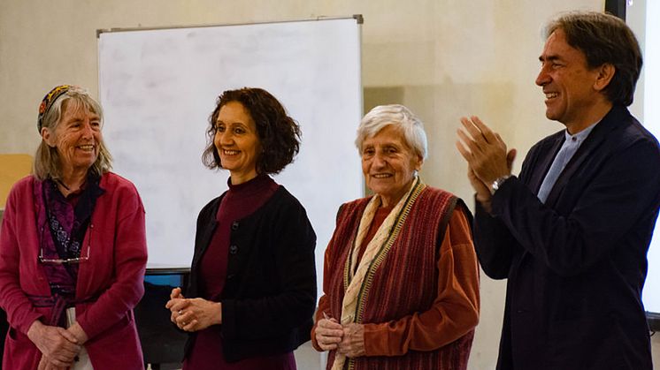 Social Initiative Forum 2019, Ägpyten: Truus Geraets, Joan Sleigh, Ute Craemer, Helmy Abouleish (Foto: Samuel Leon Knaus)