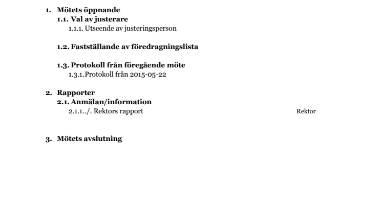 Föredragningslista 18 sep