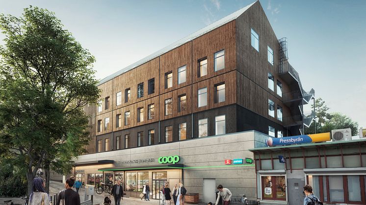 Lydiahemmet i Farsta strand är klart för inflyttning i februari 2020. Bild: Stenvalvet