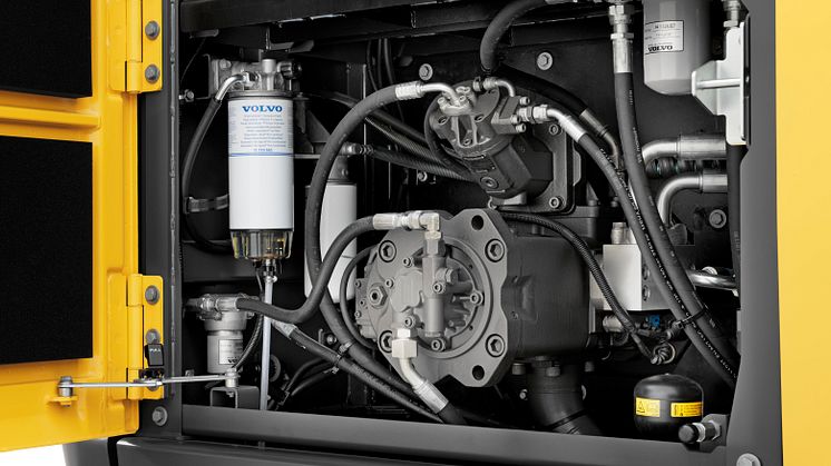 Volvo EC300E Hybrid - hydraulhjälpmotorer