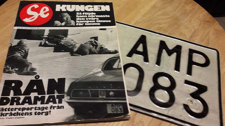 Dramat på  norrmalmstorg i tidningen Se och nummerskylt