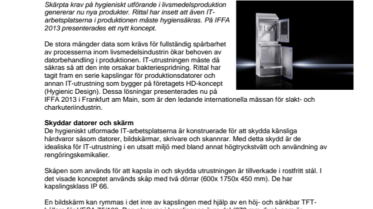 Ny hygienisk design för IT i livsmedelsindustrin