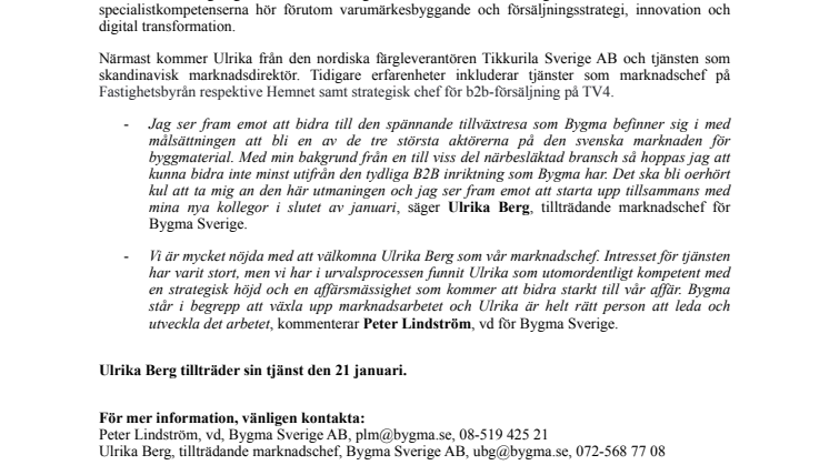 Hon ska ta Bygma till topposition