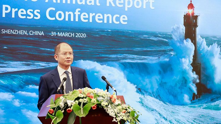 Eric Xu' picture at the press conference