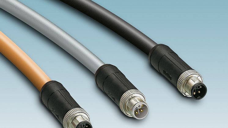 M12-Power-kablingen fra Phoenix Contact tilbyr høy ytelse samtidig som byggformen er kompakt. 